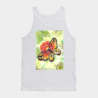 Butterfly and Flower Tank Top